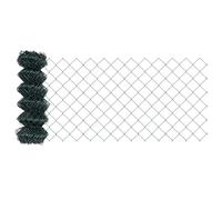 Green Steel Chain Link Fence Roll, 10m x 0.4m, Durable Weatherproof Outdoor Boundary for Garden & Yard, UV-Resistant Metal Fencing