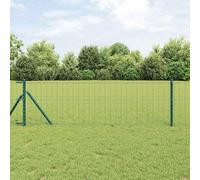 Green Steel Fence with Post 0.6m x 10m Powder Coated UV Resistant Weatherproof Garden Patio Outdoor