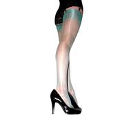 Green Stockings Non-Stretch Seamless 5 Denier Medium Nylon Very Sheer