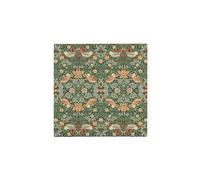 Green Strawberry Thief Glass Hot Pot Stand - William Morris Artwork Gifts Small Square Kitchen Trivet/Protector 20cm x 20cm (8" x 8")