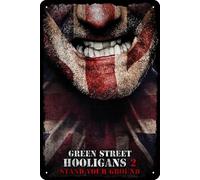 Green Street Hooligans 2 (2009) Movie Poster Vintage Tin Sign for Cafe Bar Cave Office Garage Home Wall Art Decor Gift Retro Metal Sign 12 X 8 inch