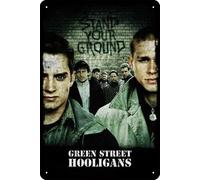 Green Street Hooligans (2005) Movie Poster Vintage Tin Sign for Cafe Bar Cave Office Garage Home Wall Art Decor Gift Retro Metal Sign 12 X 8 inch