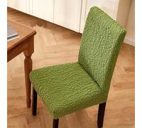 Green Stretch Dining Chair Covers 6pcs Universal Slipcovers Set for 2/4/6 Chairs Dustproof High Back Seat Protector for Weddings & Hotel Ceremonies