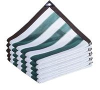 Green Stripes Sunscreen Fabric Shade Netting Sun Shelters 85% Sunshade Net Thickened And Encrypted Patio Covering With Holes, Canopy,Pergola Or Gazebo,Breathable Shade Cloth (3mx3m/9.8ftx9.8ft)