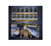 Green Stuff World: 9911 Metallic Paints Set - Gold (6x17ml)