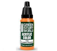 Green Stuff World Acrylic Pints | Modeling Colours 17ml Dropper (Flaming Orange)