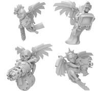 Green Stuff World Cyber Cherubs Servitors for 40K, 4-Piece Resin Miniatures Set, Compatible with Multiple Games 13499