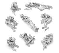 Green Stuff World Dead Skeletons Miniatures Set - 1:48 Scale Unpainted Resin Skeleton Figures for Tabletop Games, Dioramas, Painting - 3D Printed Undead Models for RPGs & Hobby Collections