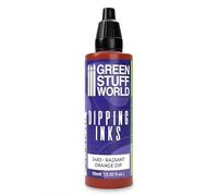 Green Stuff World Dipping Ink 60ml High Contrast Model Paint (Radiant Orange)