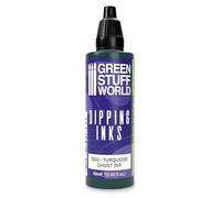 Green Stuff World Dipping Ink 60ml High Contrast Model Paint - Turqoise Ghost