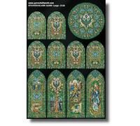 Green Stuff World Fantasy Miniature Stained Glass Acetate Scale 1/48-1/35 - Elven Large