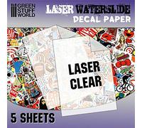 Green Stuff World Waterslide A4 Decal Sheets x5 - Transparent for Laser Printers