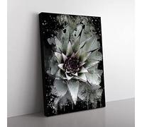 Green Succulent Cactus Modern Cb Canvas Wall Art Print Ready to Hang, Framed Picture for Living Room Bedroom Home Office Décor, 60x40 cm (24x16 Inch)