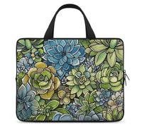 Green Succulent Picture Laptop Bag Durable Laptop Sleeve Water-Resistant Notebook Bag for Computer Or Tablet