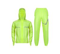 (Green suit, S) Cycling Raincoat Waterproof Breathable Cycling Jacket Reflective Clothing Men Sports MTB Bike Raincoat Ciclismo