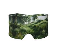 Green Summer Meadow Print Print Soft Eye and Ear Muffs for Adults Sleeping Protection Cover for Travel Nap Relief