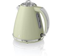 ( Green) Swan SK19020ON, Retro 1.5 Litre Jug Kettle with 360 Degree Rotational Base, 3KW, Orange