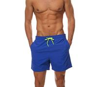 Green Swim Trunks Floral Printed Surfing Board Shorts Men's Swim Shorts Waterproof Quick Dry Board Shorts Beach Surfing Shorts with Mesh Lining Casual Gifts for Him Sports Yoga