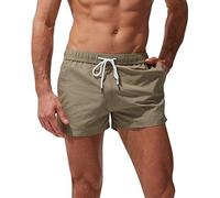 Green Swim Trunks Knee Length Swim Shorts Trunks Men's Swim Shorts Swimsuit Bottom Shorts Suitable for Beach or Swimming Boxer Trunks Black Birthday Gifts for Men Spring Summer Holidays