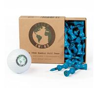 Green Swing Bamboo Golf Tees 38mm | Strong Sustainable Biodegradable | 30pcs (Full Colour Edition)