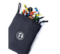 Green Swing Golf Accessory Bag | Golf Tees & Valuables Pouch | On Course Accessories | Choice of Colours (Black)