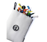 Green Swing Golf Accessory Bag | Golf Tees & Valuables Pouch | On Course Accessories | Choice of Colours (Off-White)