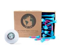 Green Swing Special Edition Mixed Box of 70mm & 38mm Bamboo Golf Tees | Strong Sustainable Biodegradable | The Perfect Pairing | 30pcs