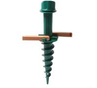 Green Swivel Beach Umbrella Holder with Secure Sand Spike and Stable Base for Garden Patio, Adjustable Outdoor Ground Socket Anchor, 40x22cm