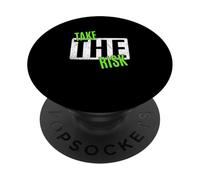 Green Take The Risk Green Graphic PopSockets Adhesive PopGrip