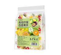 Green Tangerine Passion Fruit Tea Bags 200g (10g*20 Bags) Pure Cold Brew, Individually Wrapped(2pcs)