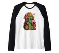 Green Tara Bubblegum Y2K Baddie Tibetan Buddhism Goddess Raglan Baseball Tee