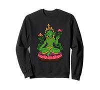Green Tara Buddha with Tibetan Mantra Vajrayana Buddhist Sweatshirt