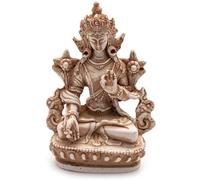 Green Tara Resin Statue 12cm | White Buddhist Staue of Green Tara
