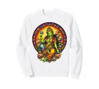 Green Tara Tibetan Buddhism Goddess Ancient Stained Glass Sweatshirt