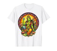 Green Tara Tibetan Buddhism Goddess Ancient Stained Glass T-Shirt