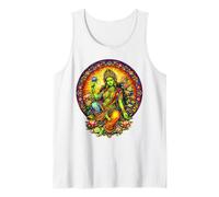 Green Tara Tibetan Buddhism Goddess Ancient Stained Glass Tank Top