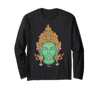 Green Tara Vajrayana Tibetan Buddhism Goddess Buddhist Long Sleeve T-Shirt
