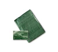 Green Tarpaulin Strengthened Waterproof Light Multipurpose Economic Tarp Sheet 60g/sm - for Farm Garden Garage Leisure Camping (2 x 3 m / 7' x 10')