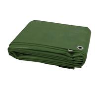 Green Tarpaulin Waterproof 8 x 8 m - 90 GSM Heavy Duty PE Tarp Sheet with Eyelets, Reinforced Edges, UV Resistant Groundsheet Cover for Camping, Garden Furniture, Construction, Outdoor Use