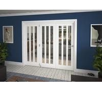 Green & Taylor Aston White Clear Glass Roomfold Internal Bi-Folding Doorset - 2361 X 2060 X 133mm (Wxhxt)