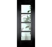 Green & Taylor Black Oak Ladder 4 Lite Clear Glass - Prefinished Fd30 Fire Door
