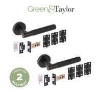 Green & Taylor Blakeney Internal Door Handle Pack - Matt Black - Bundle Of 2