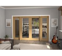 Green & Taylor Cottage Deluxe Oak 1 Lite Pattern 10 Internal French Door Set - 2988 X 2021 X 133mm (Wxhxt)