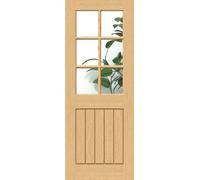 Green & Taylor Cottage Deluxe Oak 6 Lite Clear Glass Internal Door