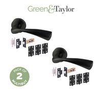 Green & Taylor Holme Internal Door Handle Pack - Matt Black - Bundle Of 2