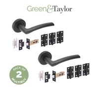 Green & Taylor Hunstanton Internal Door Handle Pack - Matt Black - Bundle Of 2