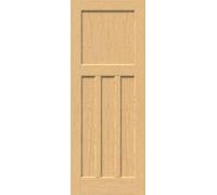 Green & Taylor Oak 1930S 3 Panel Internal Door