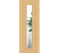 Green & Taylor Oak 7 Panel 1 Lite Clear Glass Internal Door
