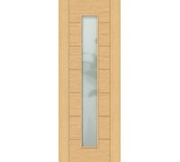 Green & Taylor Oak 7 Panel 1 Lite Frosted Glass Internal Door