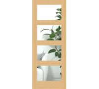 Green & Taylor Oak Shaker 4 Lite Clear Glass Internal Door